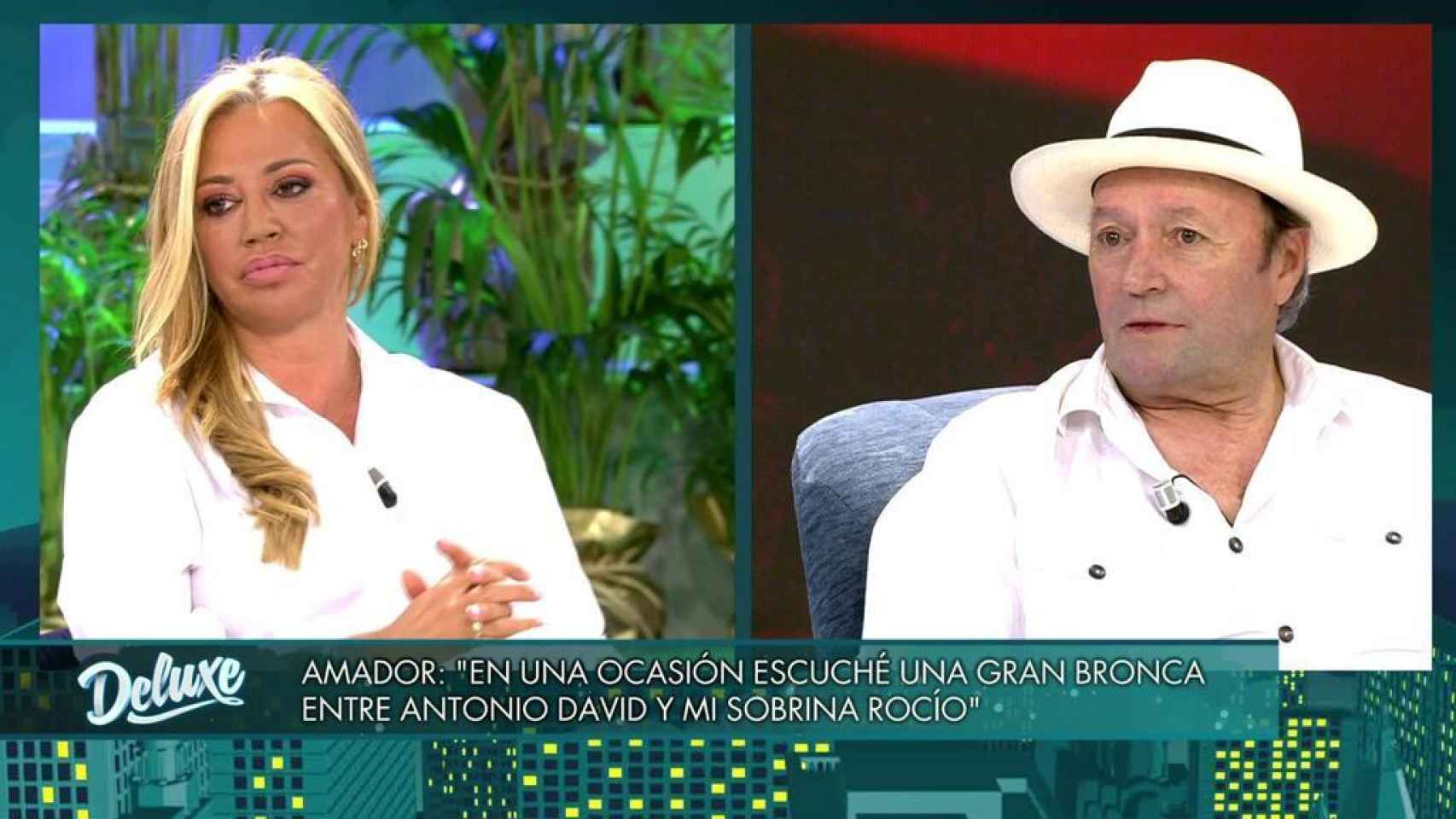 Belén Esteban y Amador Mohedano compartiendo plató en Telecinco.