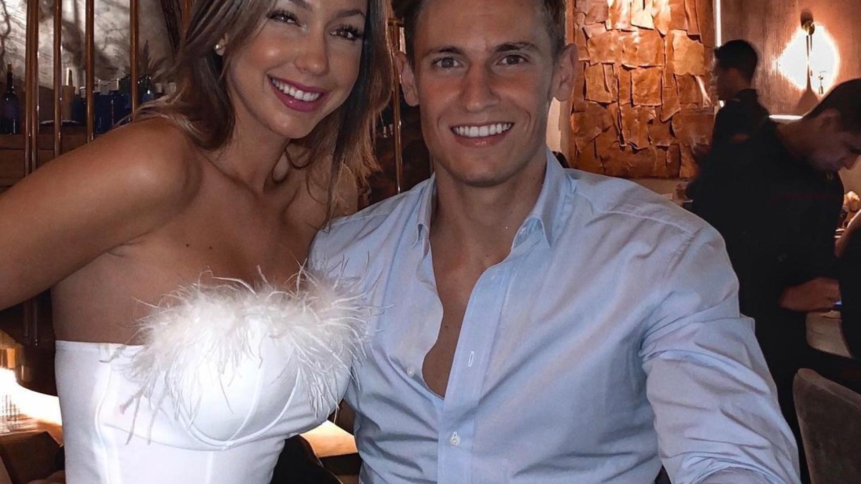 Marcos Llorente junto a su pareja, Patricia Noarbe, en una imagen de sus redes sociales.