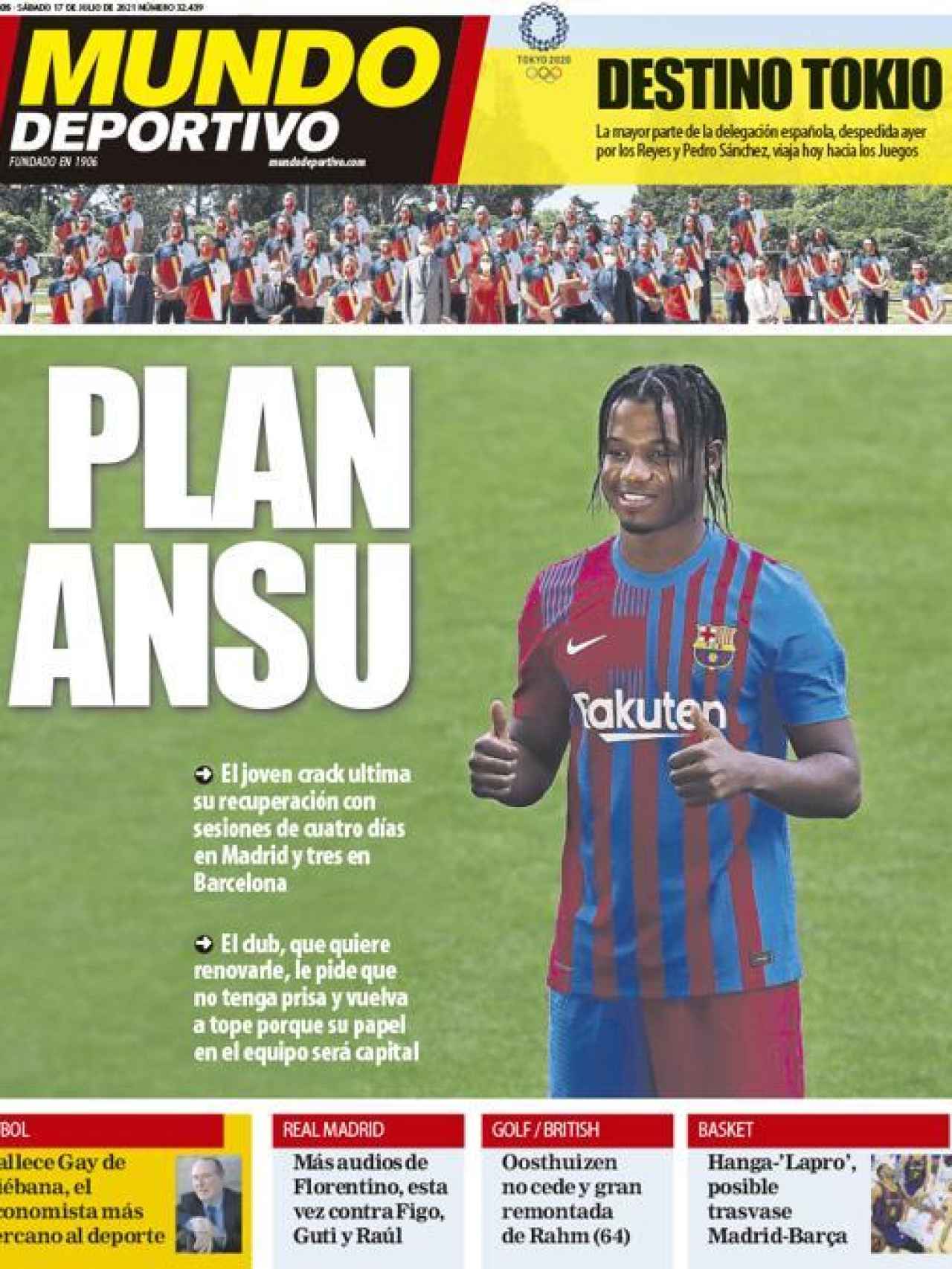 La portada del diario Mundo Deportivo (17/07/2021)