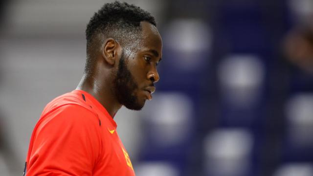 Usman Garuba en un entrenamiento con la selección española