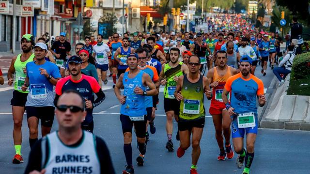 Imagen de la maratón de Málaga antes de la pandemia.