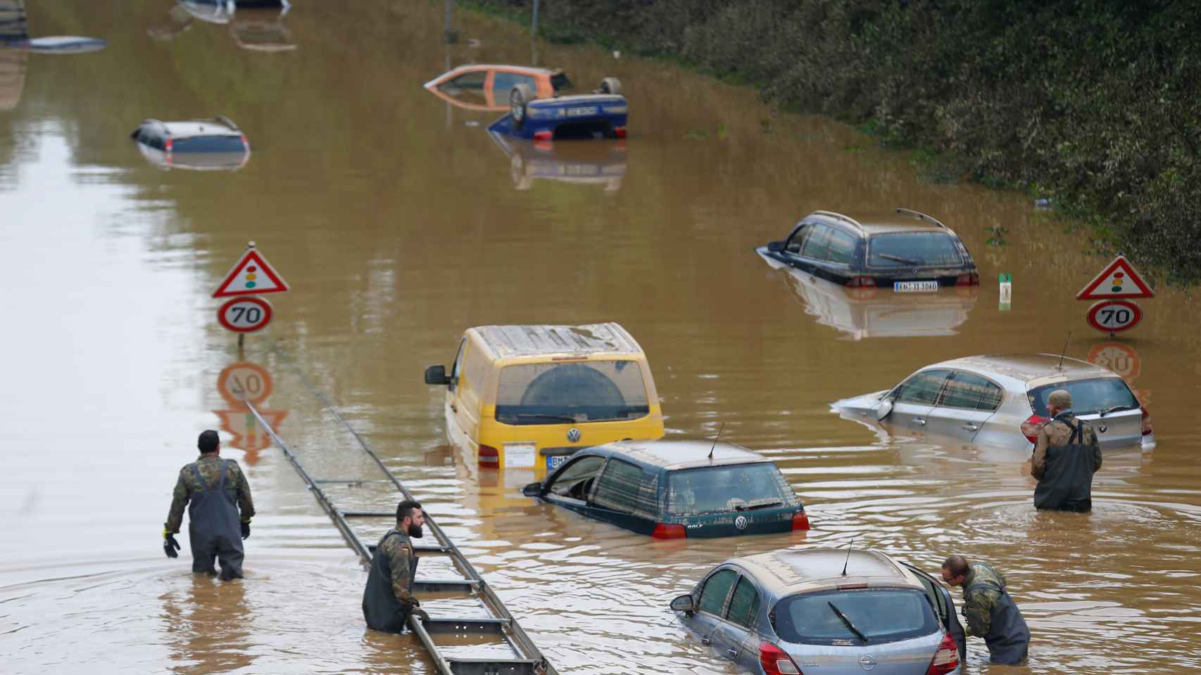 Imagen de las fuertes inundaciones que han asolado Alemania.