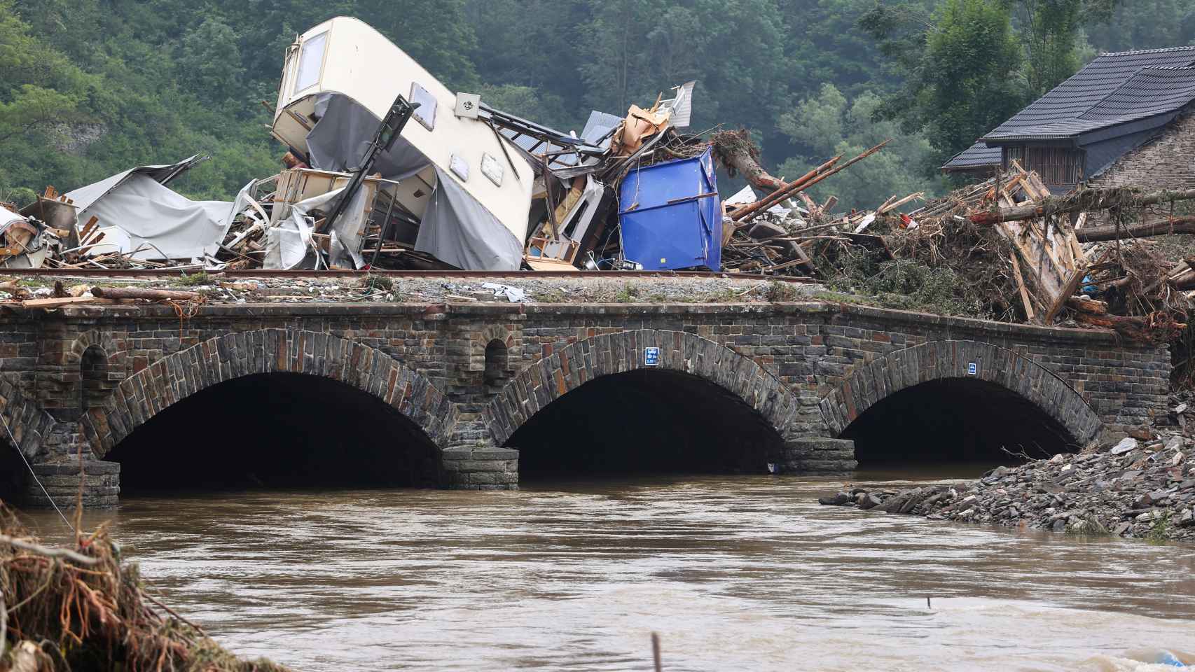 Imagen de los destrozos que han causado las inundaciones en Alemania.