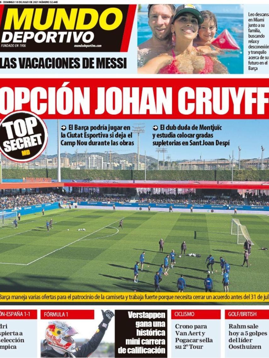 La portada del diario Mundo Deportivo (18/07/2021)