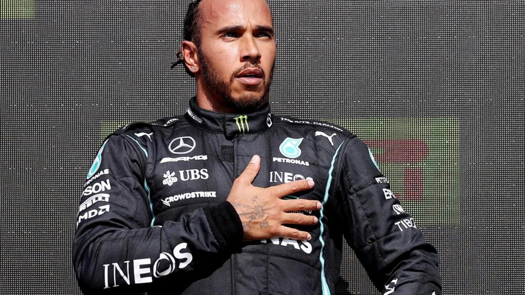 Lewis Hamilton, tras ganar el Gran Premio de Silverstone  de Fórmula 1 en 2021