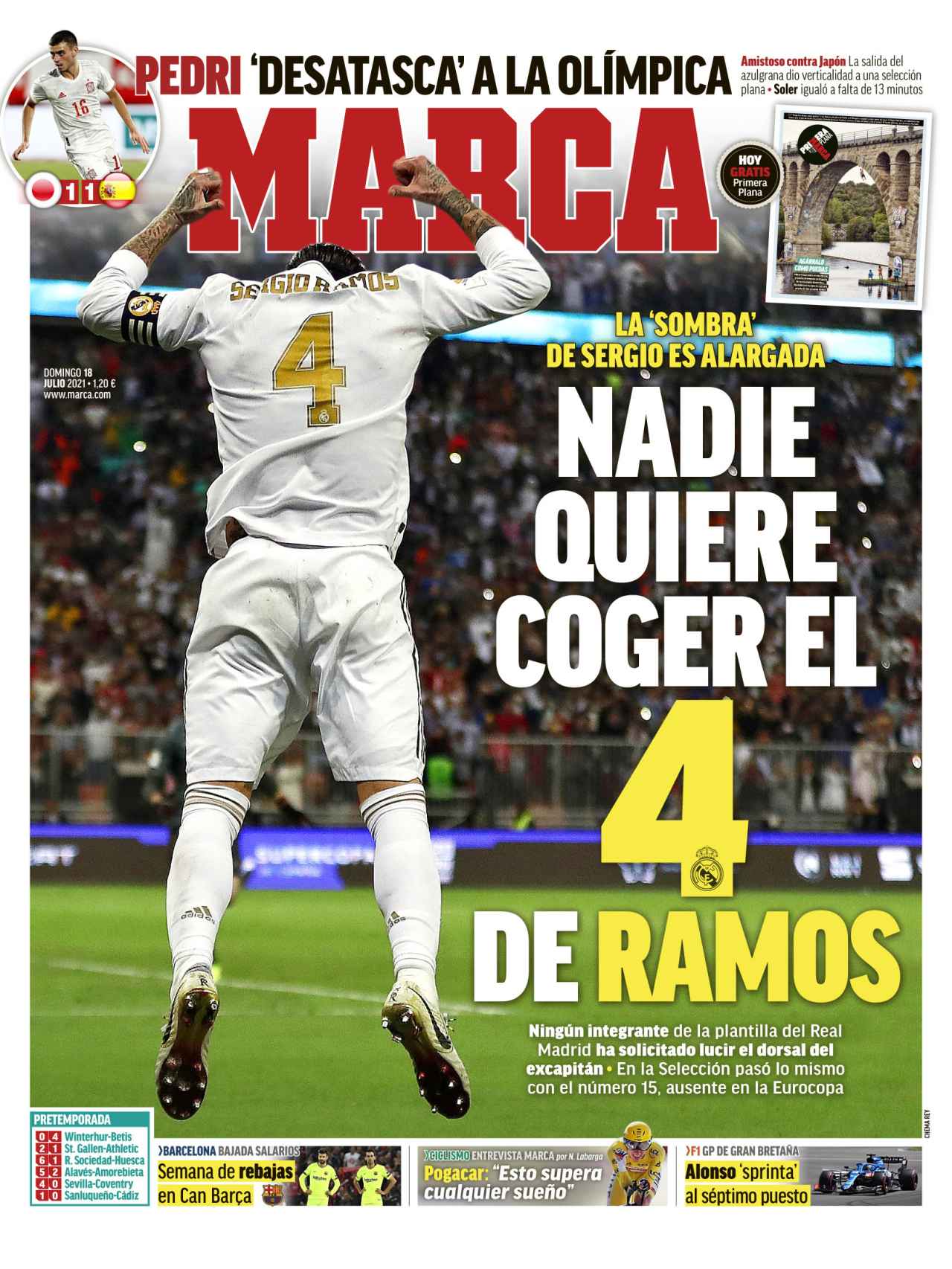 La portada del diario MARCA (18/07/2021)