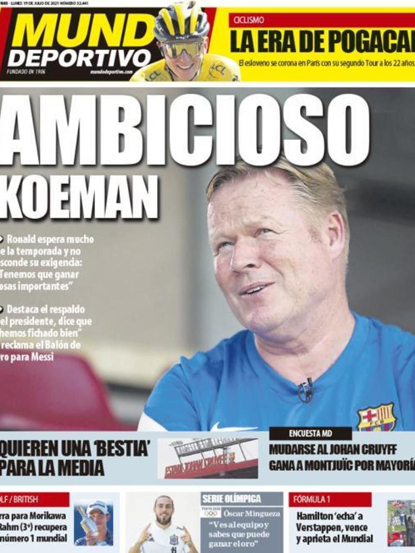 La portada del diario Mundo Deportivo (19/07/2021)