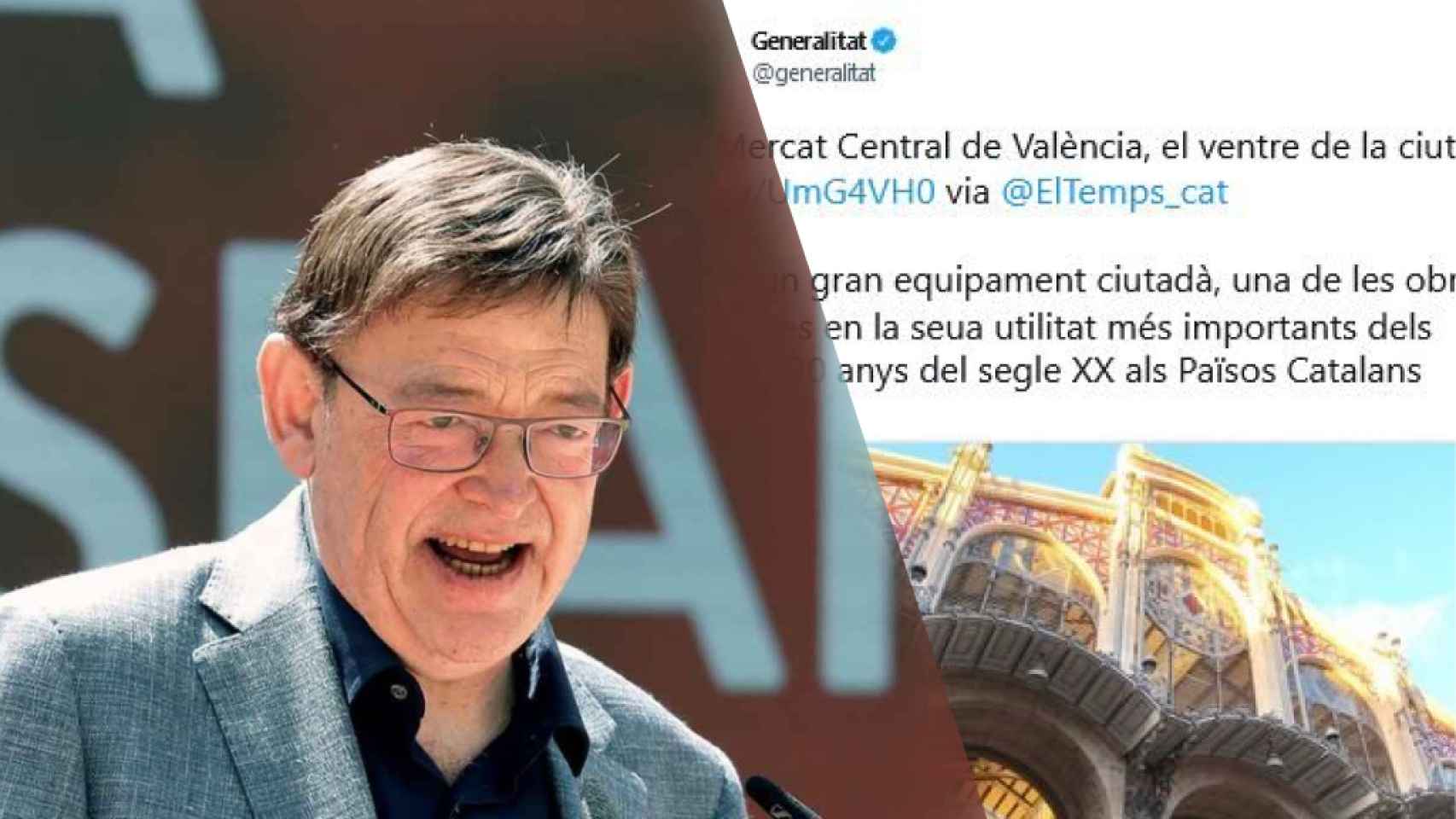Polémica en Valencia: la Generalitat sitúa el Mercado Central de la ciudad en los Països Catalans.