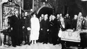 La comitiva real en Burgos el 20 de julio de 1921