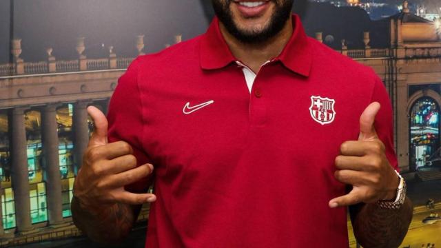 Memphis Depay, en su primer día en el FC Barcelona