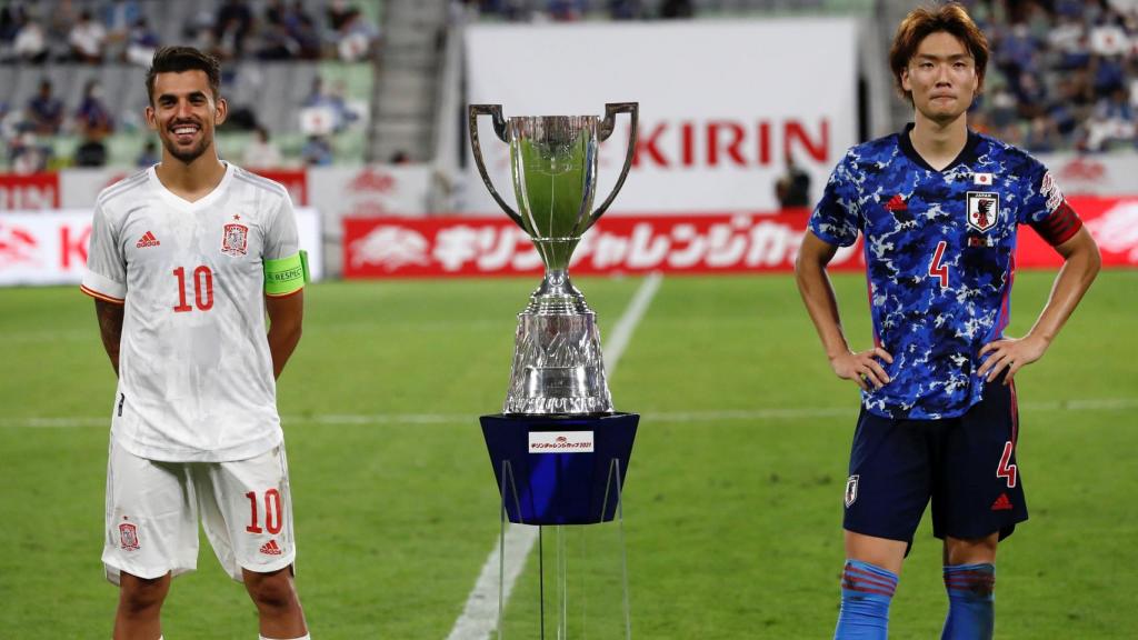 Dani Ceballos, en el partido amistoso entre España y Japón