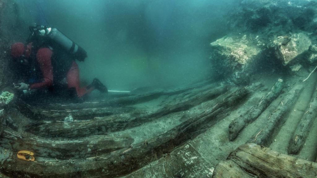 Parte del navio encontrado en Abukir