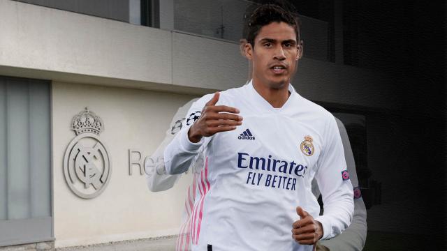 Raphaël Varane, en un fotomontaje