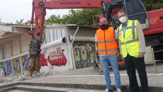 El alcalde de Vigo visitó esta mañana los trabajos en el Camaleón, en Samil