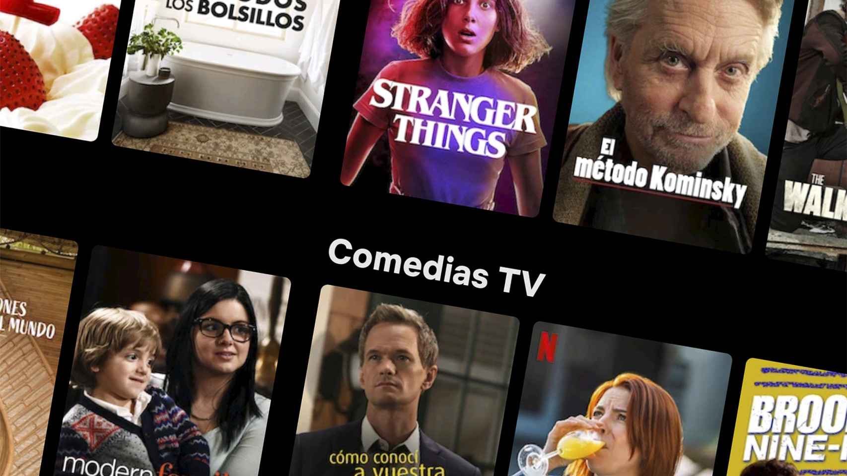 Imagen de varias de las series ofrecidas en la plataforma de streaming de Netflix.