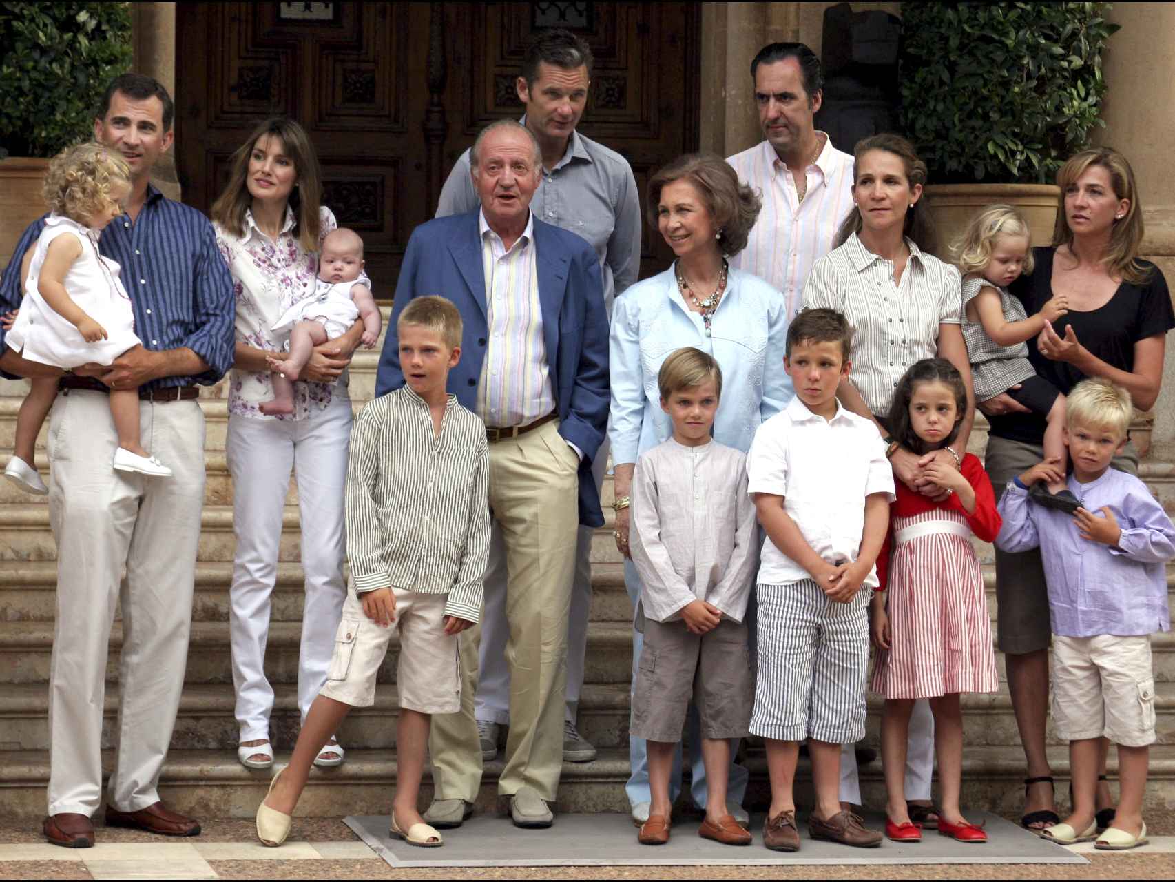 Posado en Marivent de la Familia Real al completo en 2007.