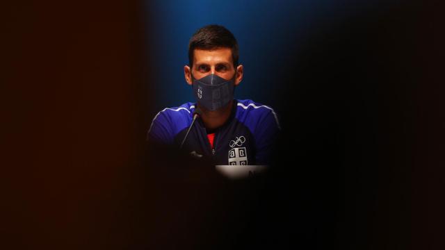 Novak Djokovic, en rueda de prensa