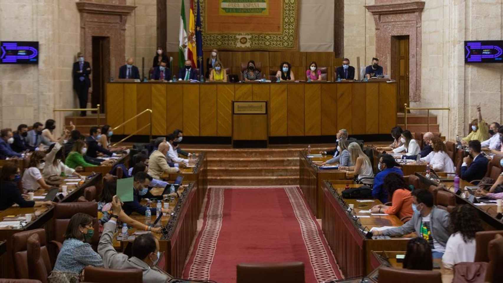 Sesión del Parlamento andaluz de este miércoles.