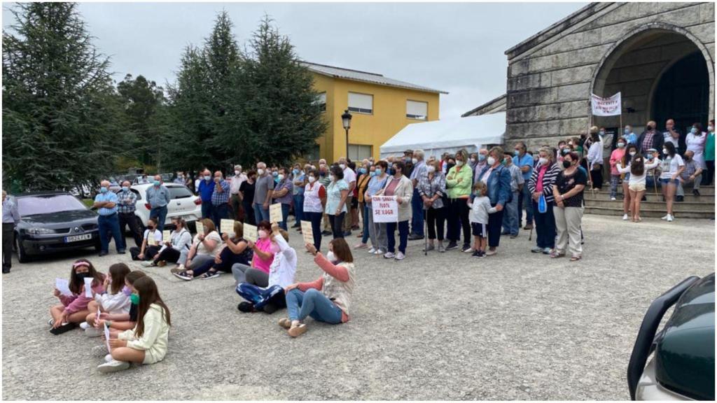 Protesta en Monfero.