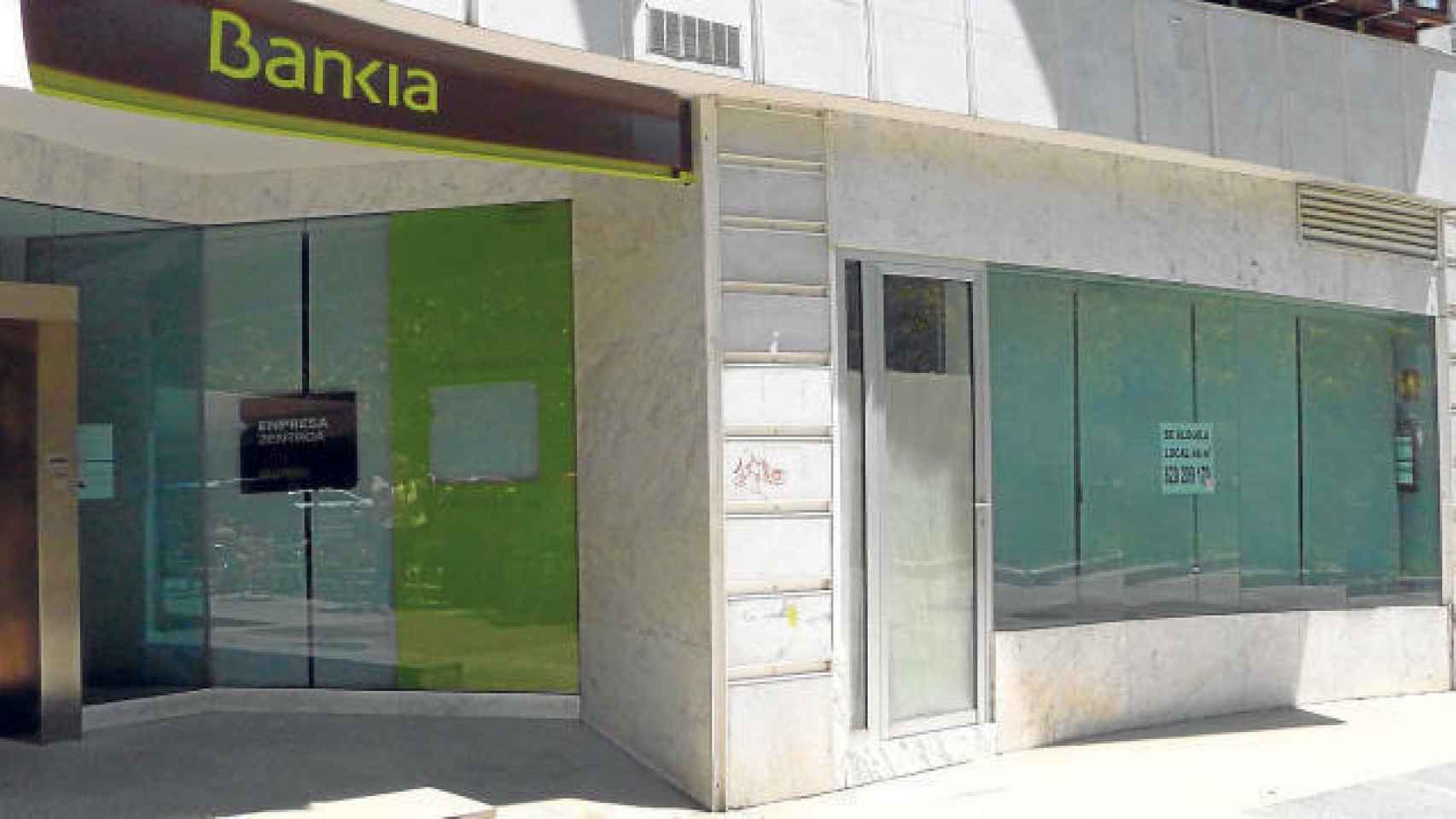 Sucursal cerrada de Bankia.