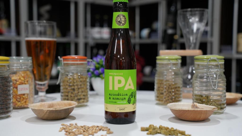 La botella de cerveza estilo IPA de Mercadona.