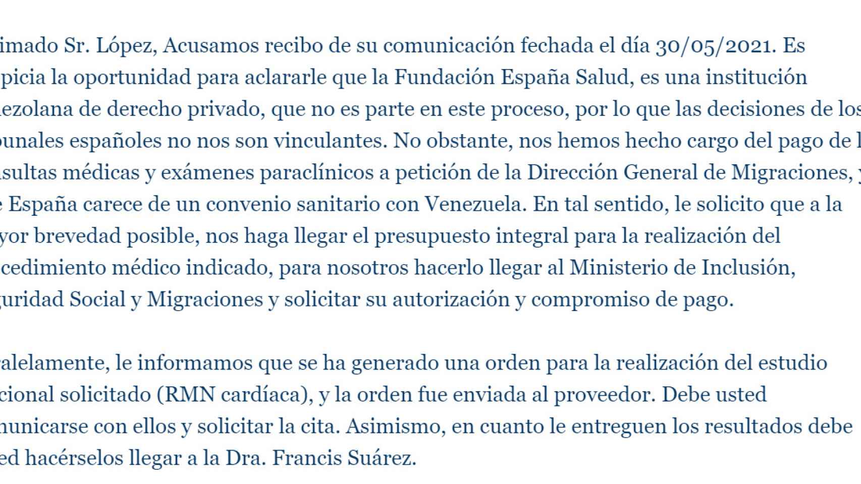 La Fundación creada y controlada por la Embajada de España en Venezuela alega que no está sometida a las decisiones de los tribunales españoles.