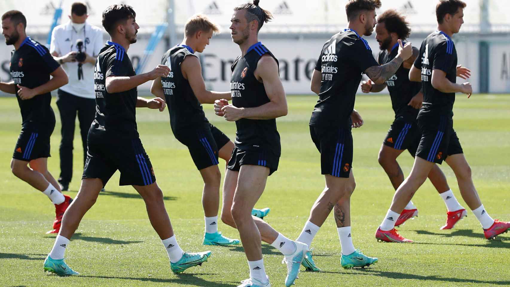 Bale entrenando con el Real Madrid