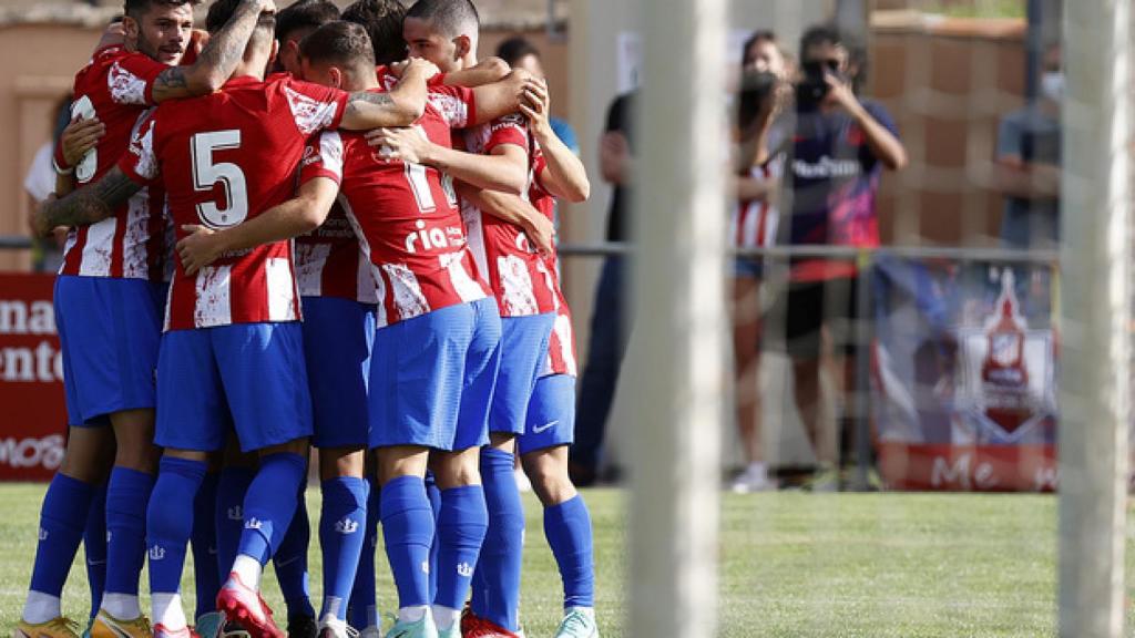 El Atlético de Madrid celebrando un gol