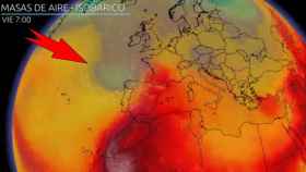 La masa de aire frío que afecta a España. ElTiempo.es