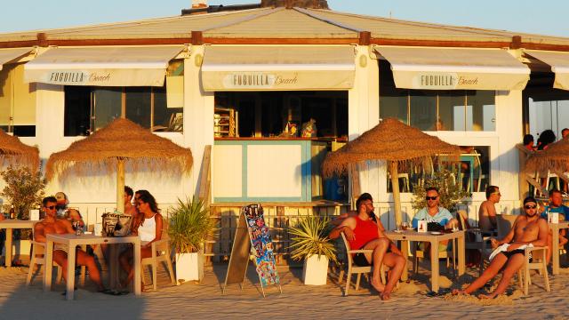 Chiringuito de playa en Conil de la Frontera.