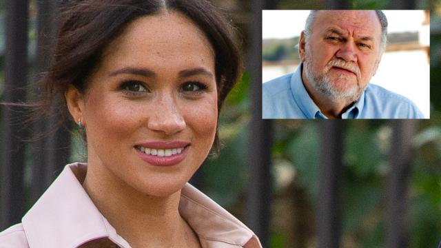 Meghan Markle junto a su padre Thomas en montaje de JALEOS.