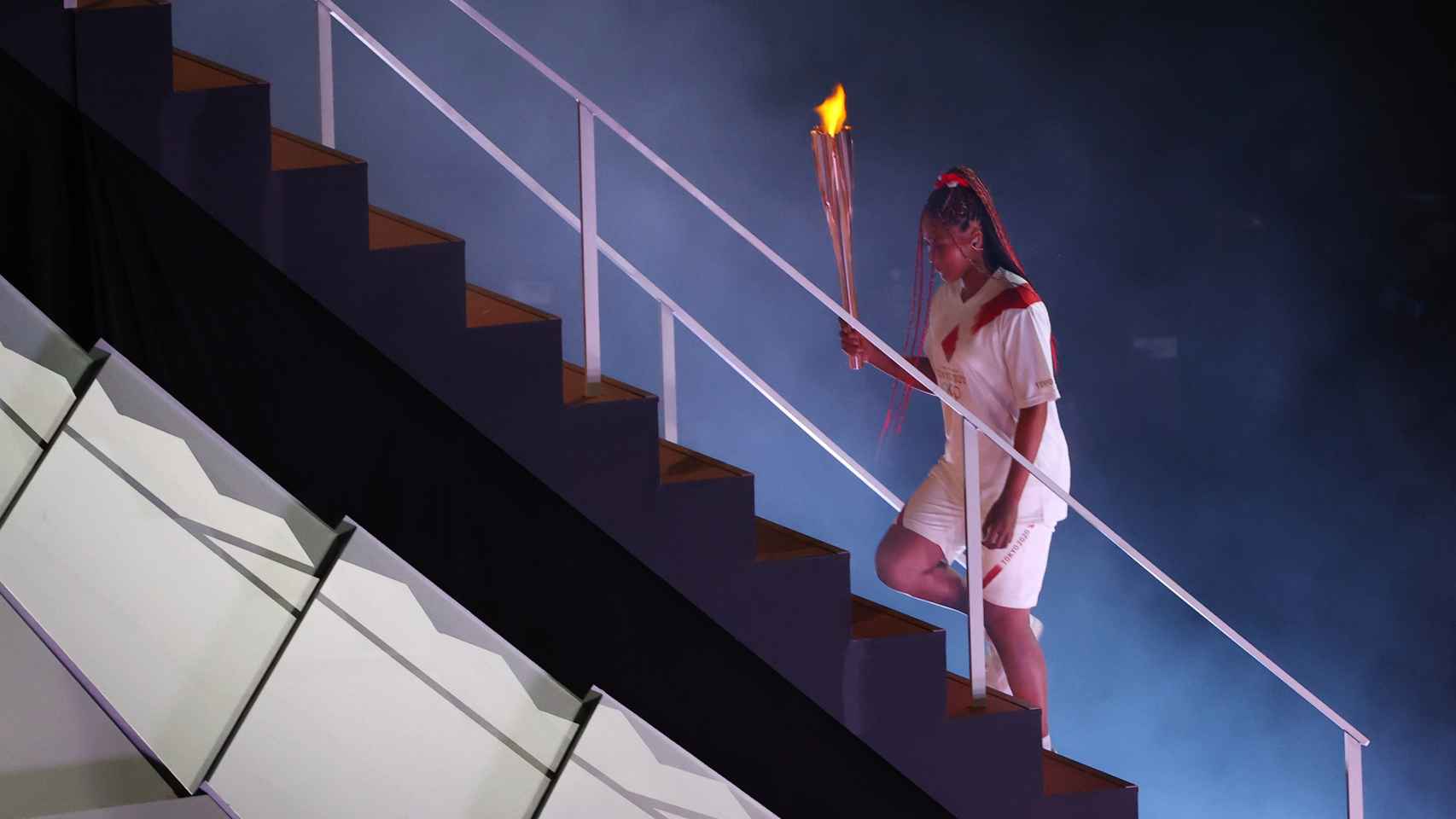 Naomi Osaka, último relevo de la antorcha olímpica y encargada de encender el pebetero