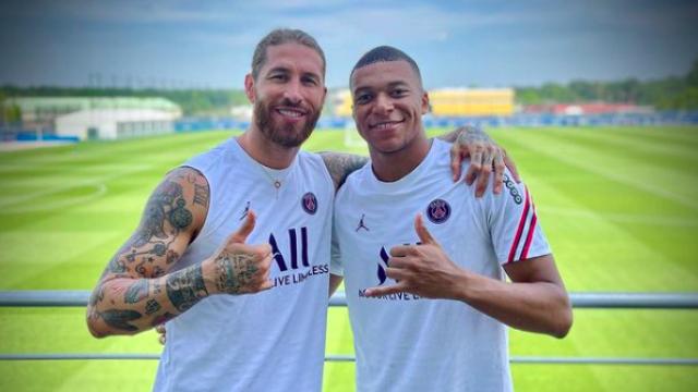 Sergio Ramos y Mbappé