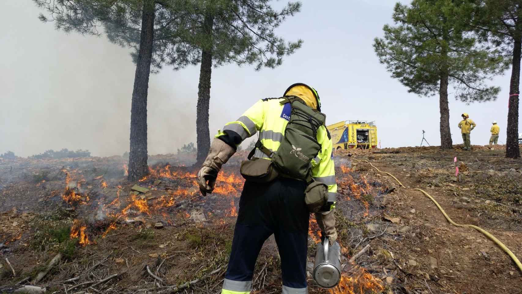 Huelga de los bomberos forestales en Castilla-La Mancha