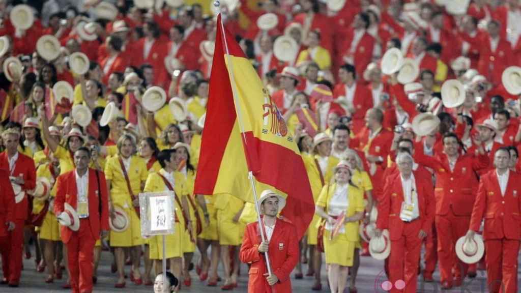 David Cal, al frente dde la expedición española en la apertura de Pekín 2008