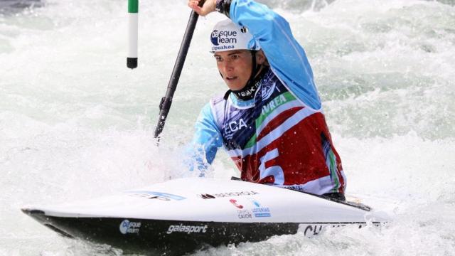 Maialen Chourraut, durante los entrenamientos en Tokio 2020