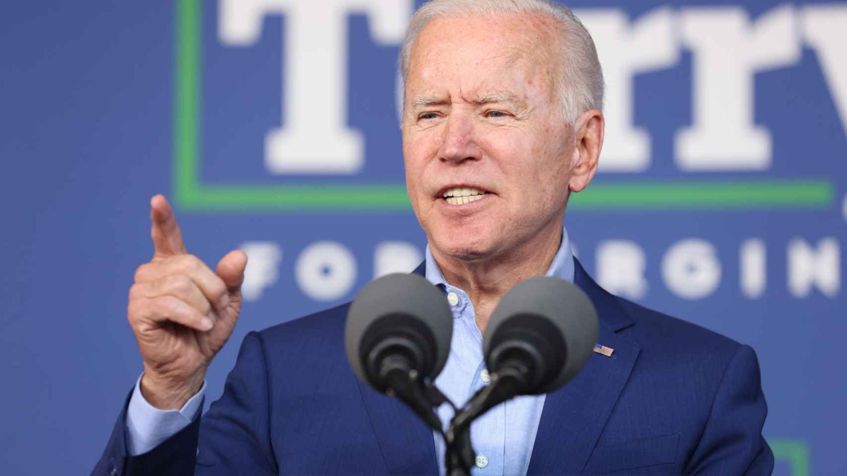 Joe Biden durante un discurso en Arlington, Virginia, Estados Unidos.