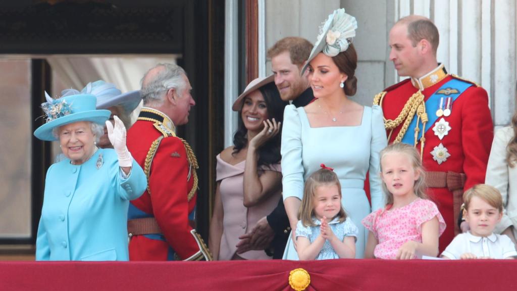 La Familia Real británica en el Trooping the Colour 2018.