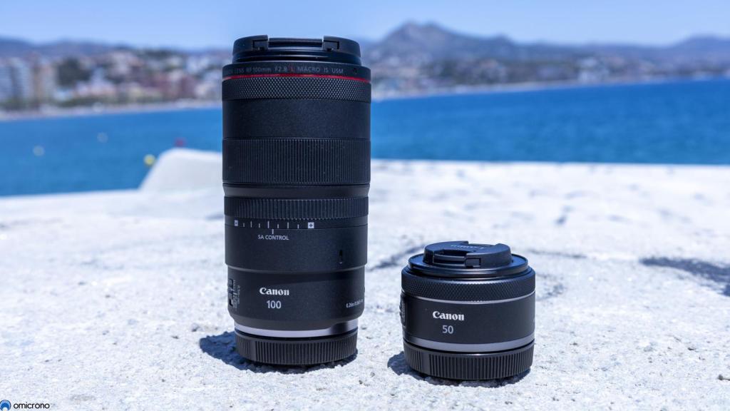 RF 100 mm F2.8L IS USM comparado con el RF 50 mm F1.8