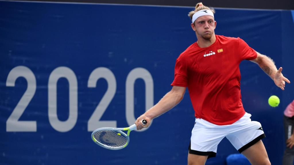 Alejandro Davidovich durante un partido en Tokio