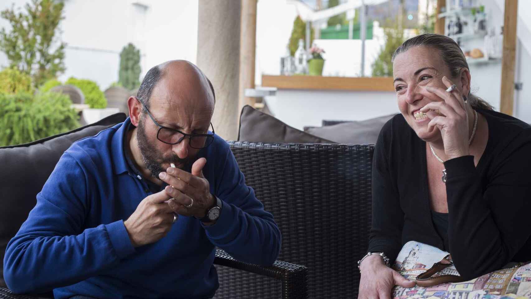 Ginés, con su mujer, en una entrevista concedida a El Español
