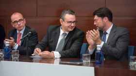 El presidente de UEPAL; Juan José Sellés, junto al alcalde de Alicante, Luis Barcala, en una imagen de archivo.
