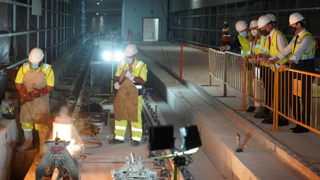 Una imagen de este lunes en el Metro de Málaga.