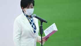 Yuriko Koike, en la ceremonia inaugural de Tokio 2020