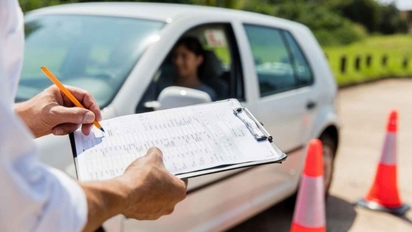 Examen del carné de conducir.