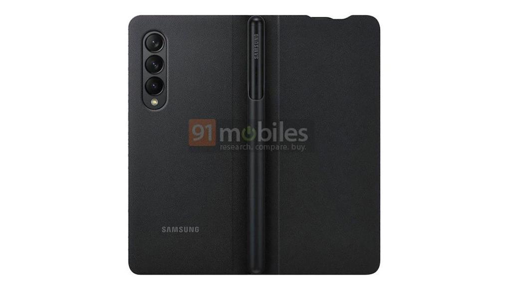 Samsung Galaxy Z Fold 3 con una carcasa para albergar el S Pen