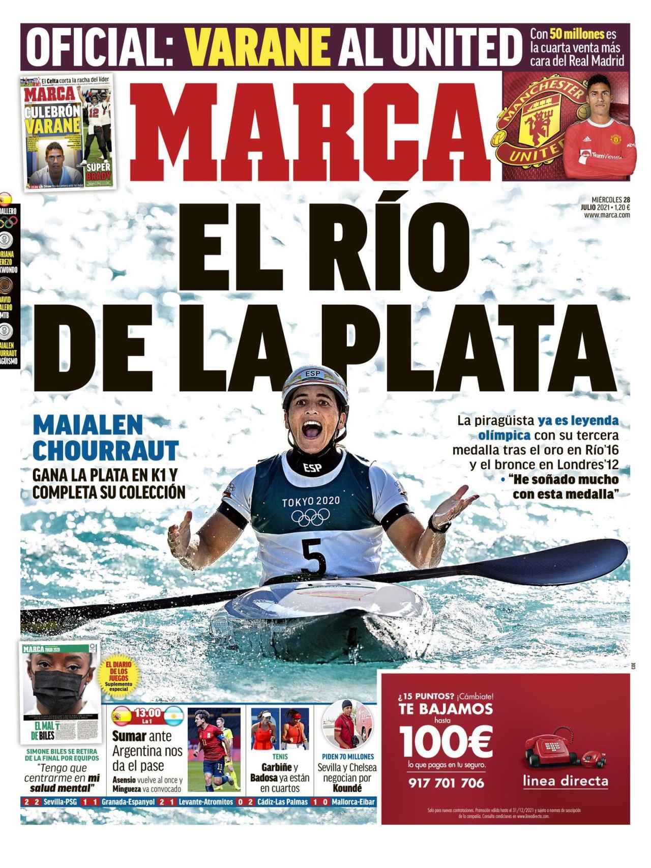 La portada del diario MARCA (28/07/2021)