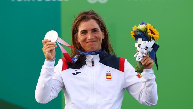 Maialen Chourraut, con la medalla de plata en los Juegos Olímpicos de Tokio 2020