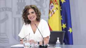 María Jesús Montero, ministra de Hacienda y Función Pública,  en la rueda de prensa posterior al Consejo de  Ministros.