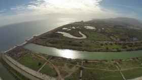Vista aérea de la desembocadura del río Guadalhorce, donde es más elevado el riesgo de inundabilidad.